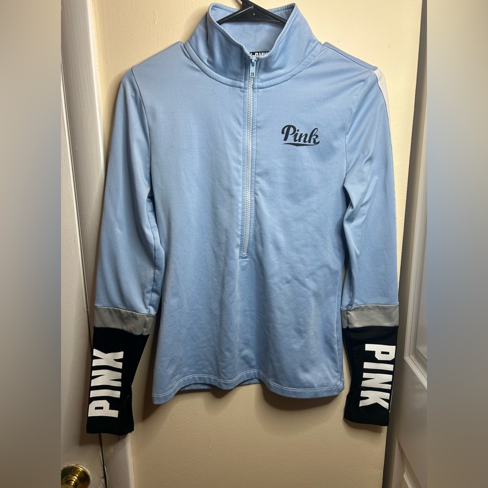 PINK Victoria's Secret Blue Zip Pullover